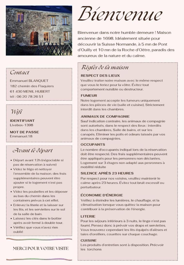 Gite De Campagne Tres Calme Menil-Hubert-sur-Orne Екстер'єр фото